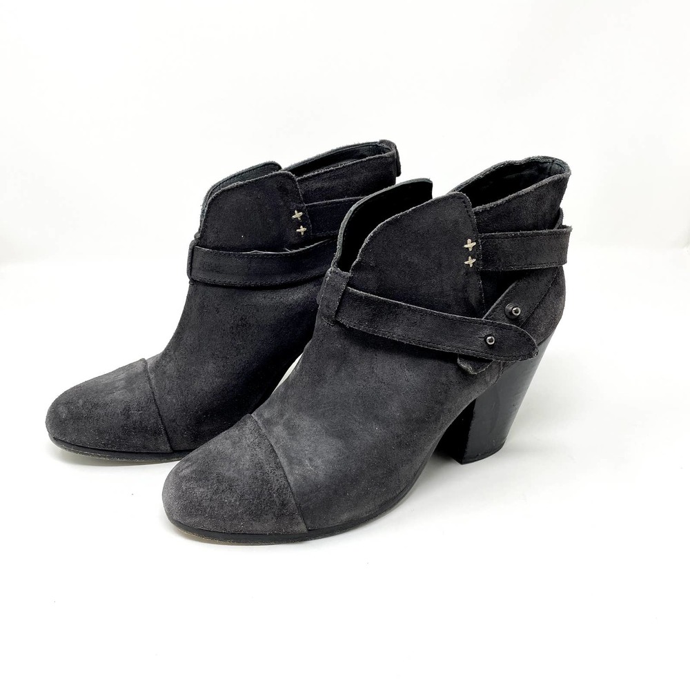 Rag & Bone Harrow Suede Gray Heeled Booties Size 39.5 / Size 9